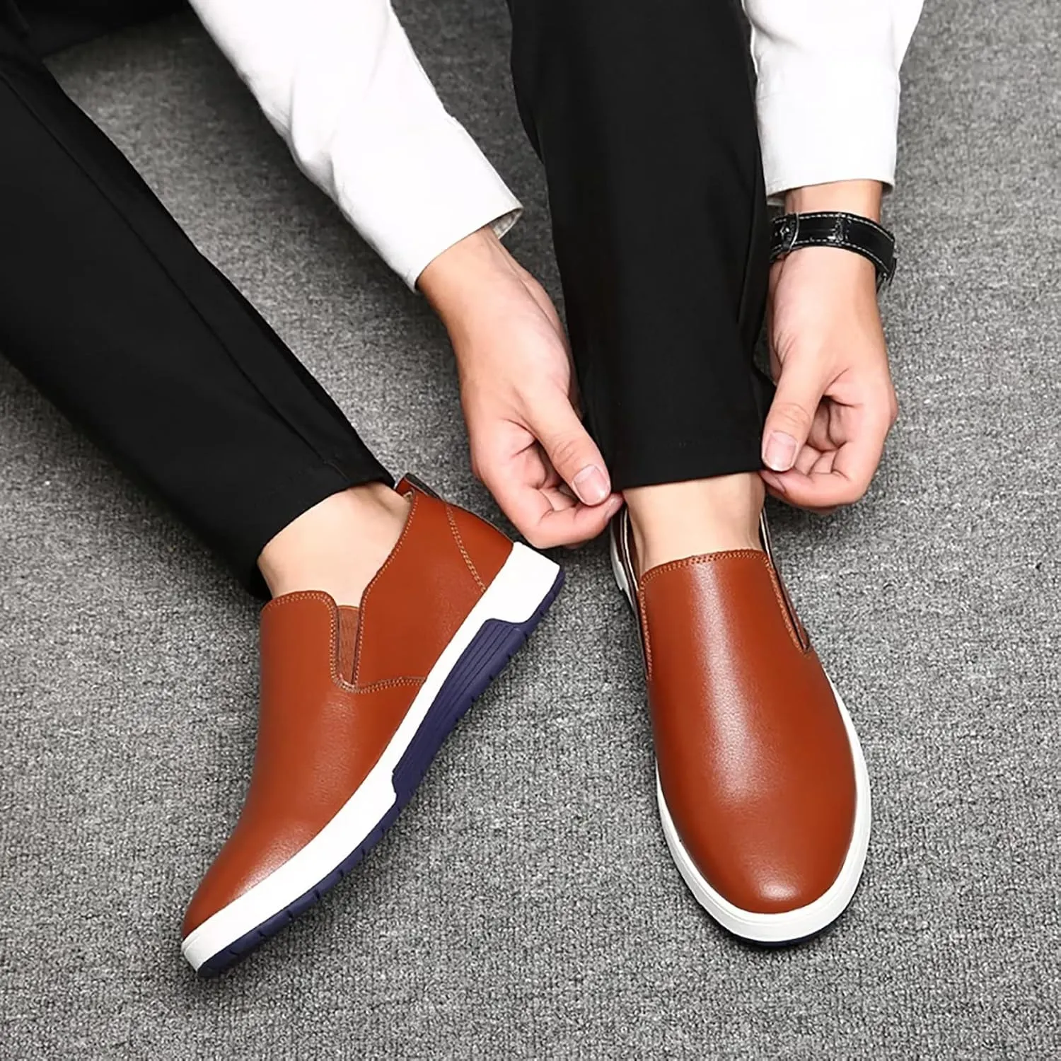 Men's Casual Oxford Shoes Lace-up Dress Shoes Comfortable Fashion Sneakers