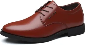 Men's Classic Dress Shoes Mens Comfortable Lace Up Oxfords Shoes Formal Non-Slip Softsole Walking Derby Shoes