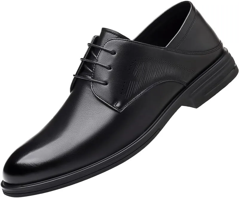 Men's Classic Lace-Up Dress Shoes Patent Leather Retro Comfortable Business Oxford Shoes Wedding Office Loafers Shoes