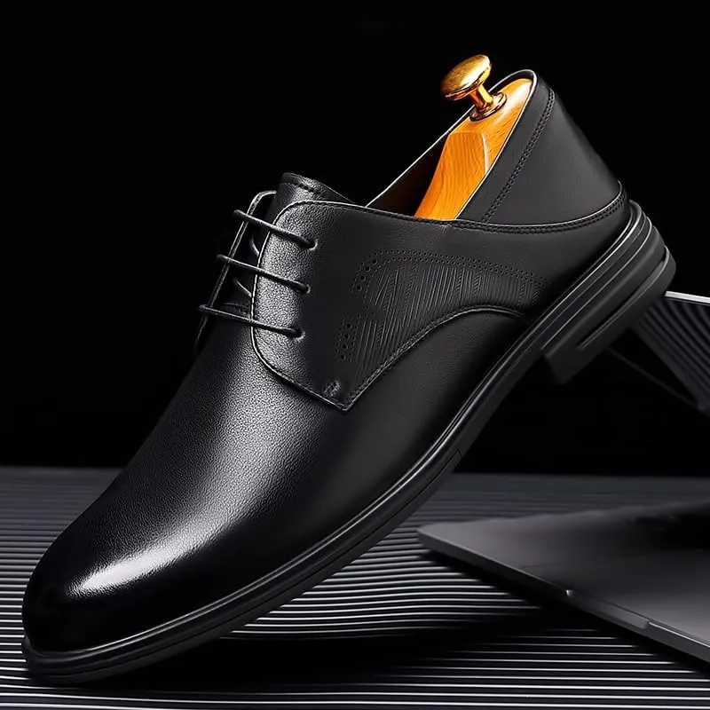 Men's Classic Lace-Up Dress Shoes Patent Leather Retro Comfortable Business Oxford Shoes Wedding Office Loafers Shoes