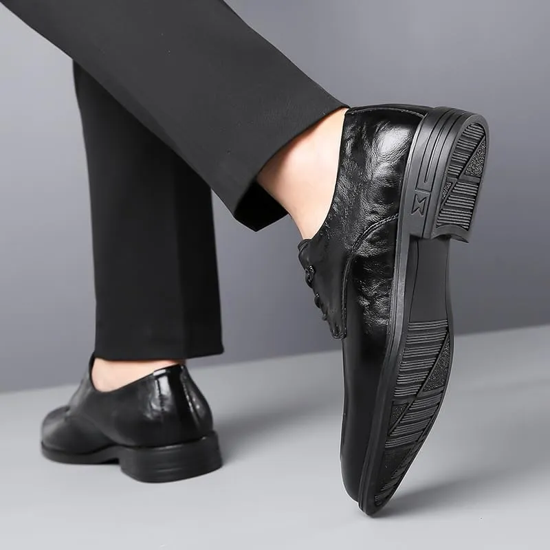 Men's Classic Lace-up Formal Oxfords Wedding Prom Tuxedo Shoes Loafers Business Casual Wingtip Derby Shoes