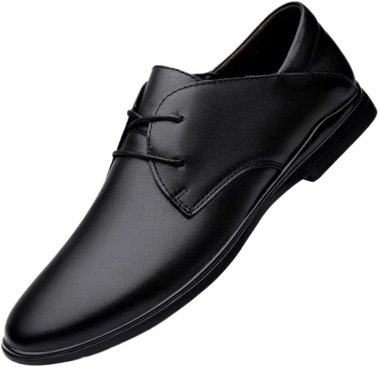 Men's Classic Lace-Up Oxfords Shoes Men Retro Comfortable Business Non-Slip Softsole Walking Dress Shoes