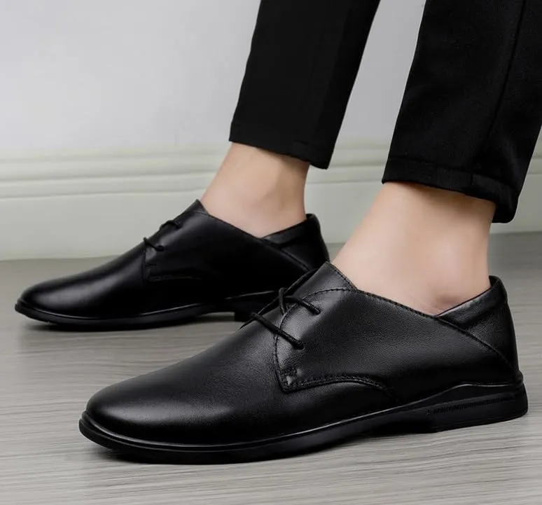 Men's Classic Lace-Up Oxfords Shoes Men Retro Comfortable Business Non-Slip Softsole Walking Dress Shoes