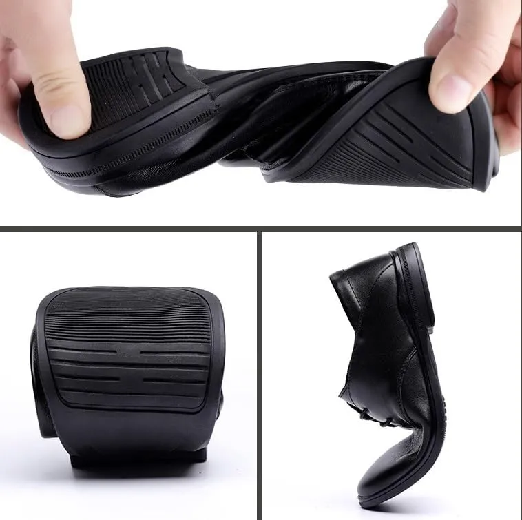 Men's Classic Lace-Up Oxfords Shoes Men Retro Comfortable Business Non-Slip Softsole Walking Dress Shoes