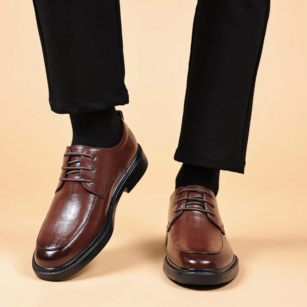 Men's Dress Shoes Casual Oxford Lace-up Fashion Business Formal Shoes