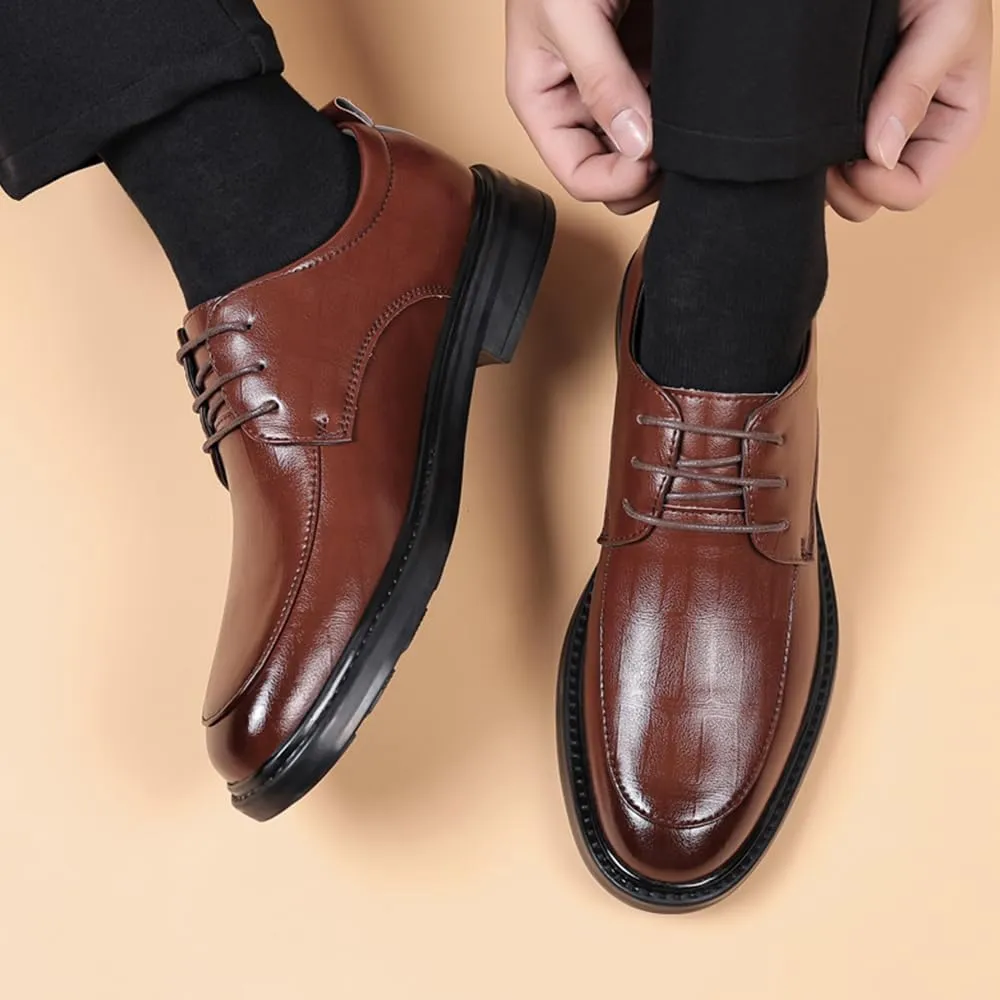 Men's Dress Shoes Casual Oxford Lace-up Fashion Business Formal Shoes