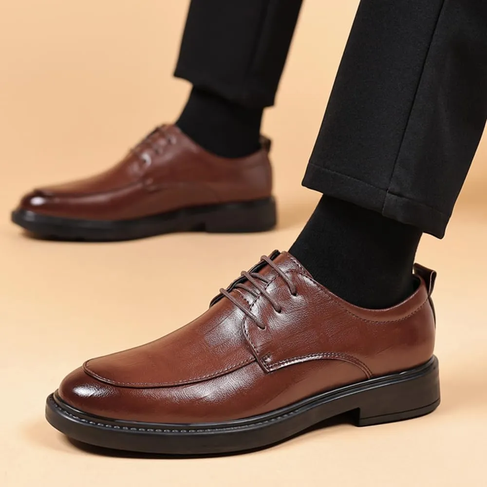 Men's Dress Shoes Casual Oxford Lace-up Fashion Business Formal Shoes