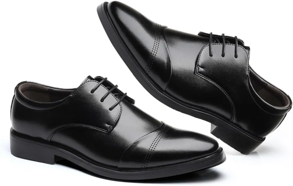 Men's Dress Shoes Casual Oxford Shoes Business Lace-up Derby Formal Shoes