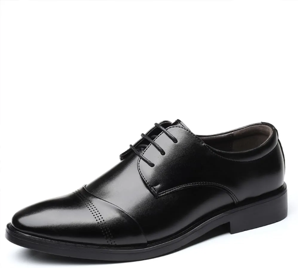 Men's Dress Shoes Casual Oxford Shoes Business Lace-up Derby Formal Shoes