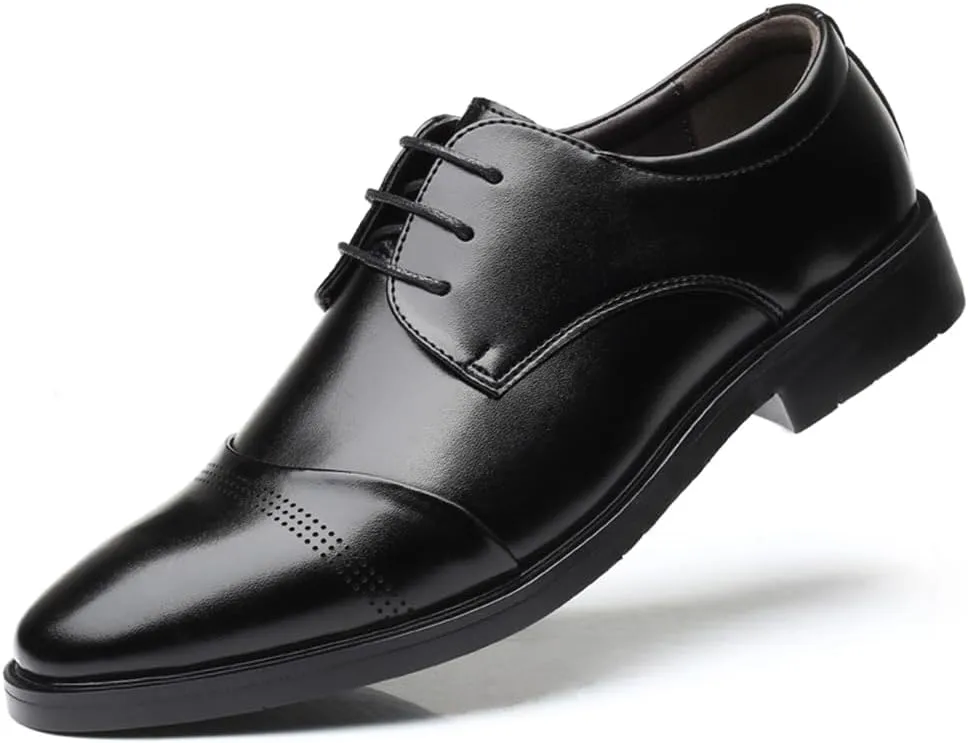 Men's Dress Shoes Casual Oxford Shoes Business Lace-up Derby Formal Shoes