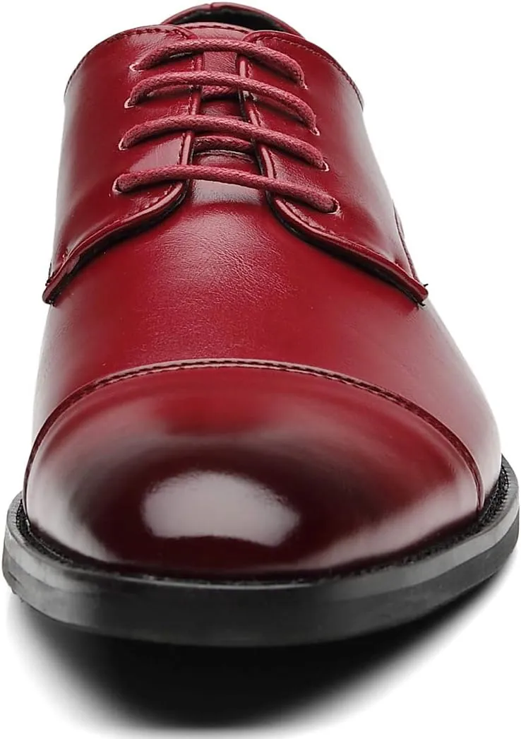 Mens Dress Shoes Classic Modern Formal Wingtip Cap-Toe Lace up Oxford Shoes