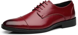 Mens Dress Shoes Classic Modern Formal Wingtip Cap-Toe Lace up Oxford Shoes