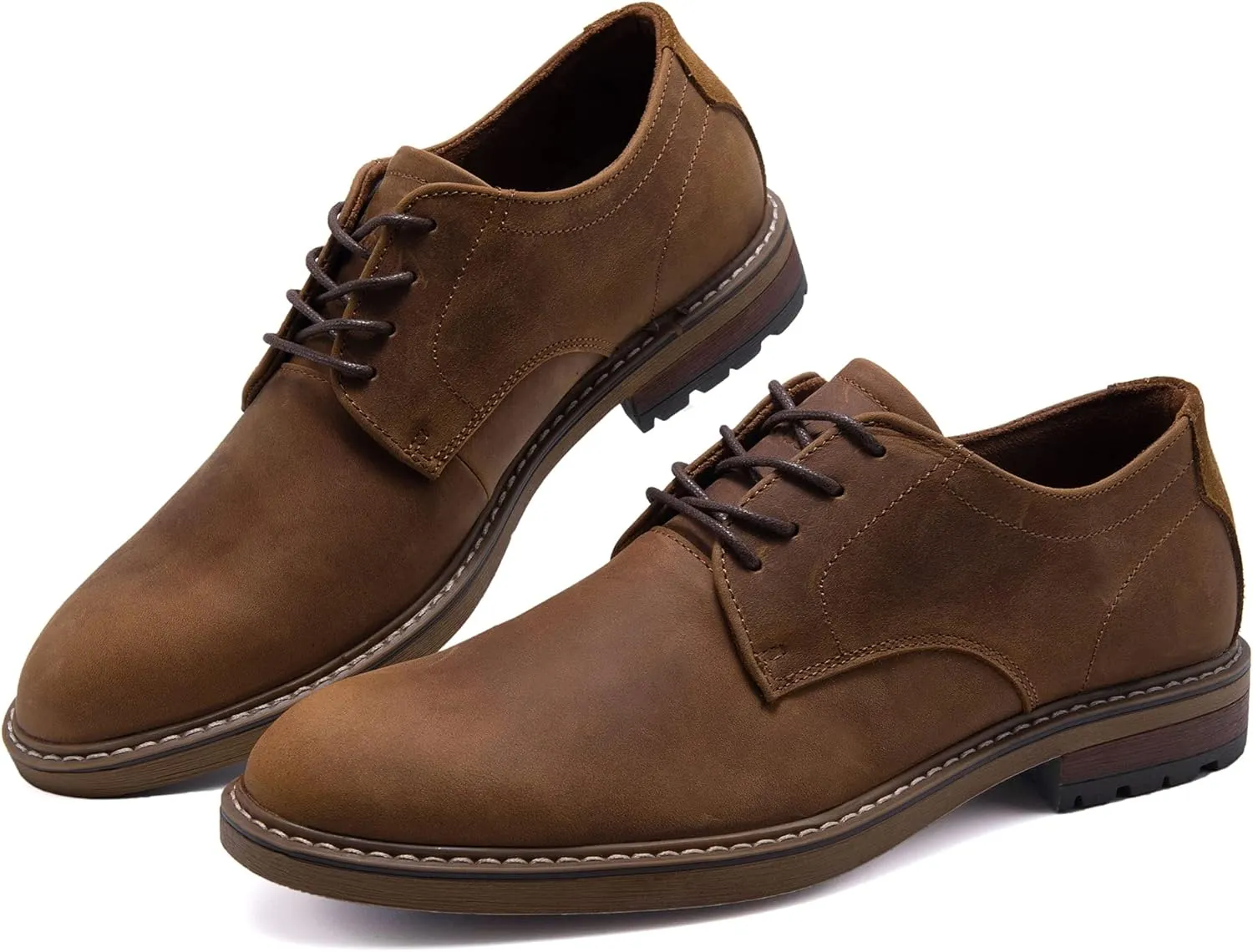 Mens Dress Shoes, Lace Up Plain Toe Leather Oxford