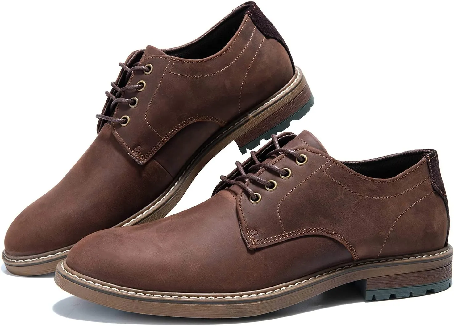 Mens Dress Shoes, Lace Up Plain Toe Leather Oxford