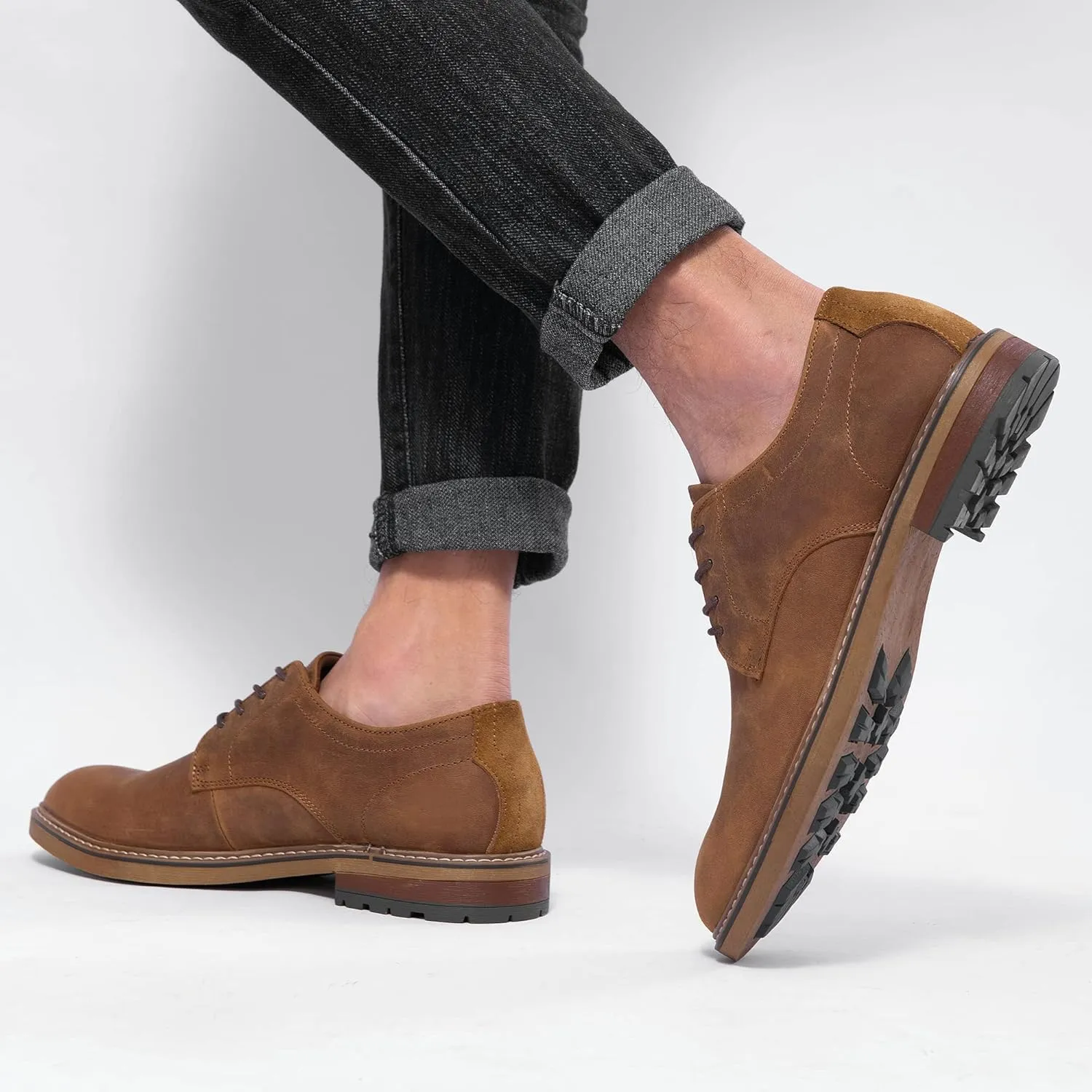 Mens Dress Shoes, Lace Up Plain Toe Leather Oxford