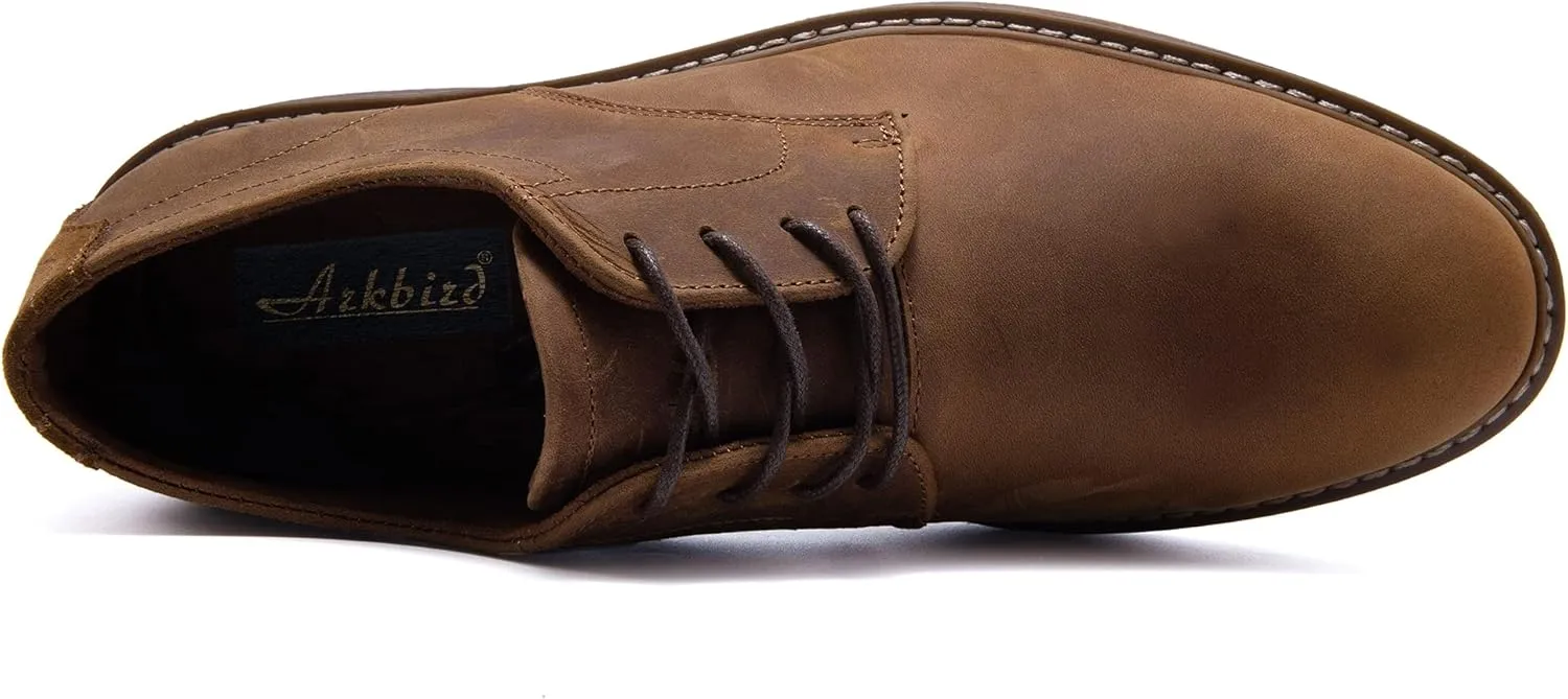 Mens Dress Shoes, Lace Up Plain Toe Leather Oxford
