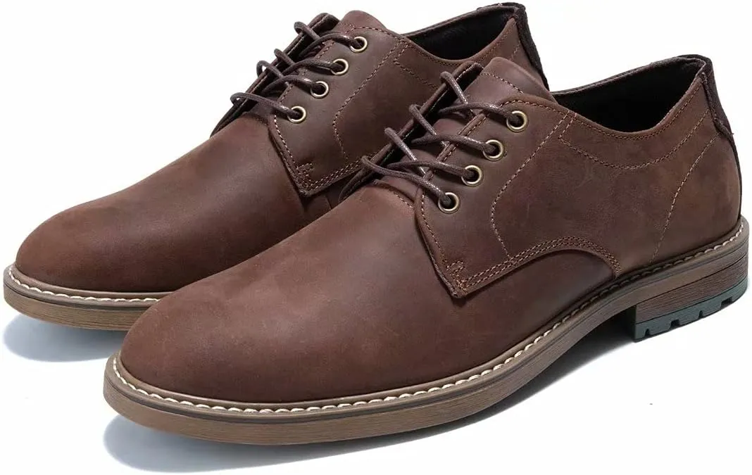 Mens Dress Shoes, Lace Up Plain Toe Leather Oxford