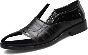 Mens Dress Shoes Leather Shoes Loafers Pointed Lace Up Business Tuxedo Shoes