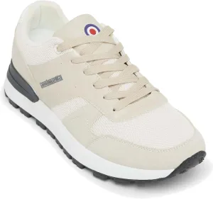 Mens Echo 2 Lace Up Sporty Retro Trainers - Off-White / Beige - 11 US
