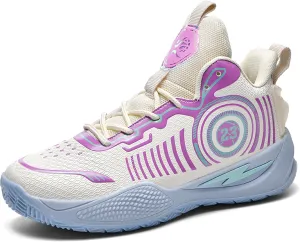 Men's High-Top Basketball ShoesWear-Resistant and Anti-Slip Soles Running Shoes Graffiti Design Fashionable Sports Shoes