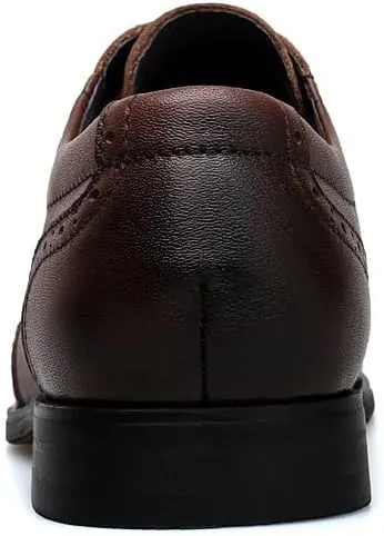 Men's Lace-up Casual Comfortable Walking Oxfords Shoes Men Classic Genuine Leather Low Dress Shoes