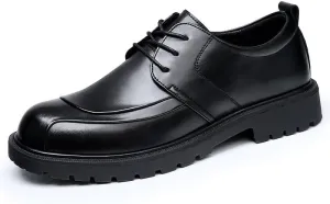 Men's Lace-Up Derby Shoes Business Wedding Formal Retro Casual Oxfords Vintage Style Dress Shoes for Men