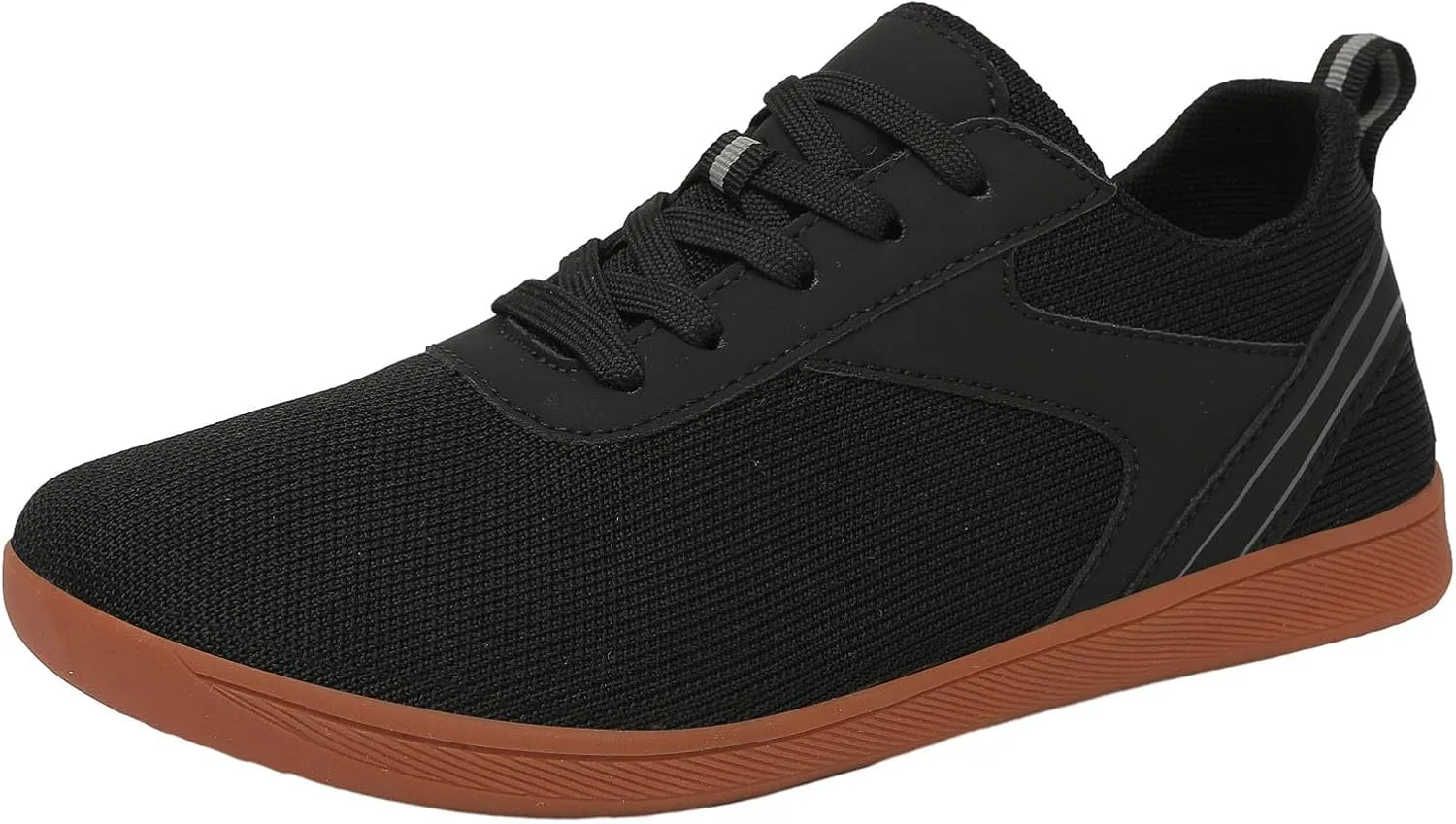 Men's Lace Up Memory Foam Sneakers Comfortable Breathable Stretch Canvas Slip on Sneaker Comfort Jogging Shoes