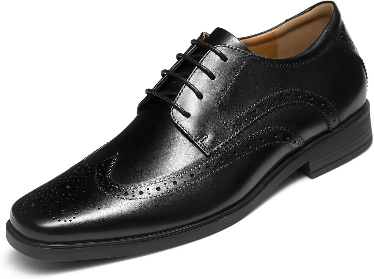Mens Leather Oxford Shoes Formal Lace up Dress Shoes