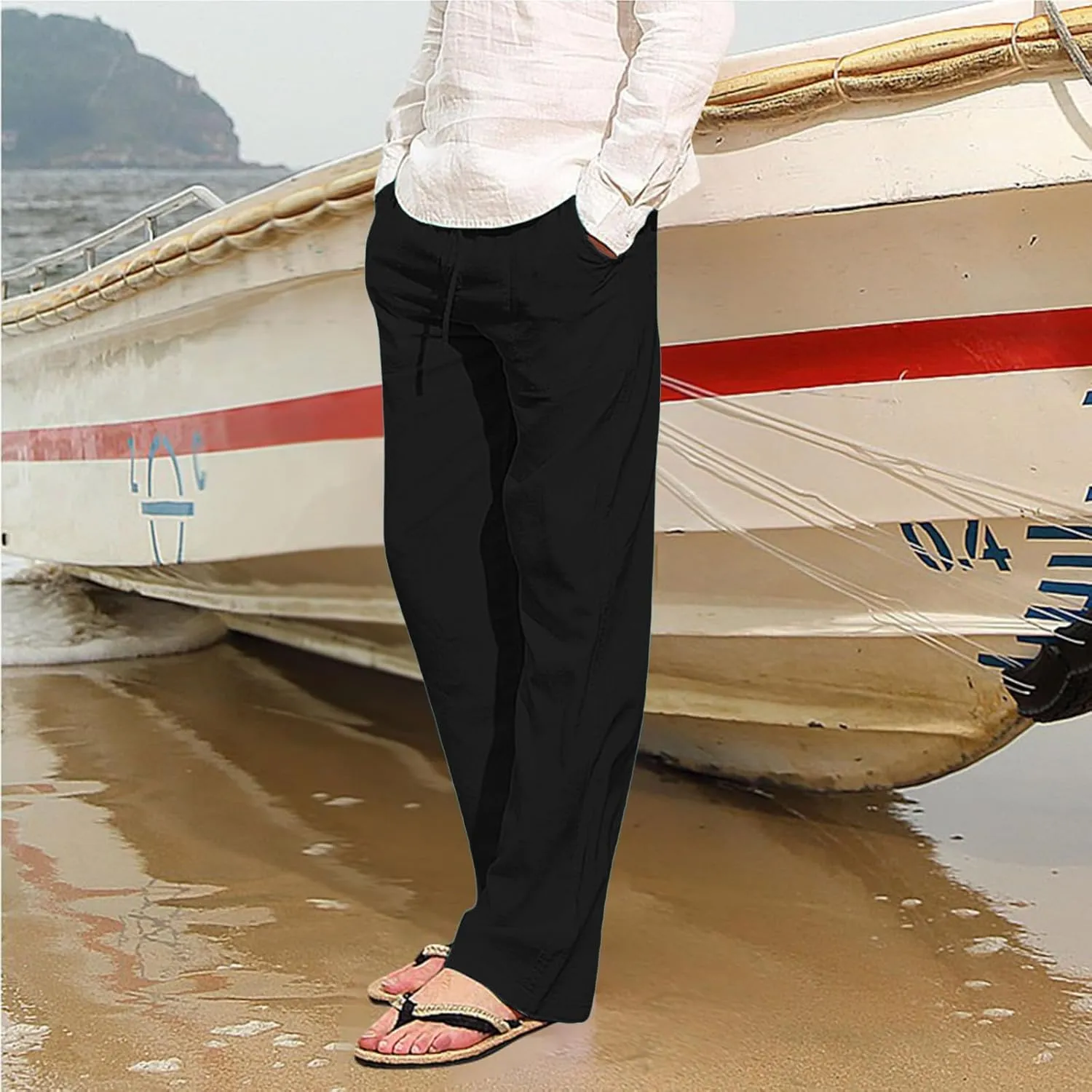 Men's Lightweight Jogging Pant Cargo Chino Work Joggers Baggy Sports Casual Sweatpants Stretch Long Pants