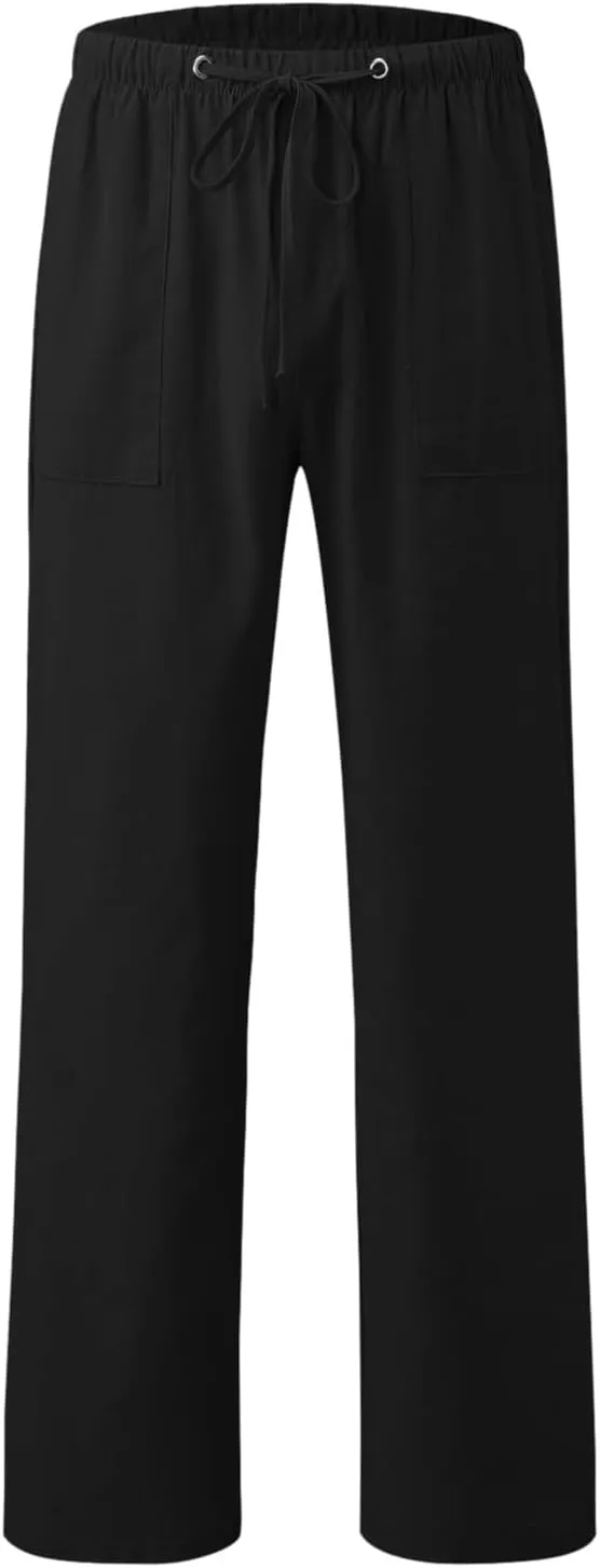 Men's Lightweight Jogging Pant Cargo Chino Work Joggers Baggy Sports Casual Sweatpants Stretch Long Pants