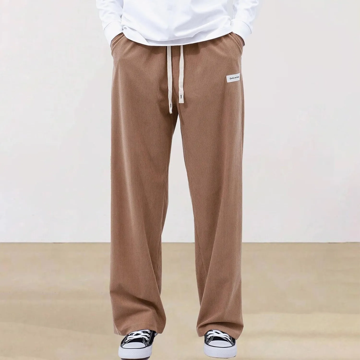 Men's Lightweight Jogging Pant Pull-On Work Joggers Baggy Sports Casual Sweatpants Yoga Long Pants