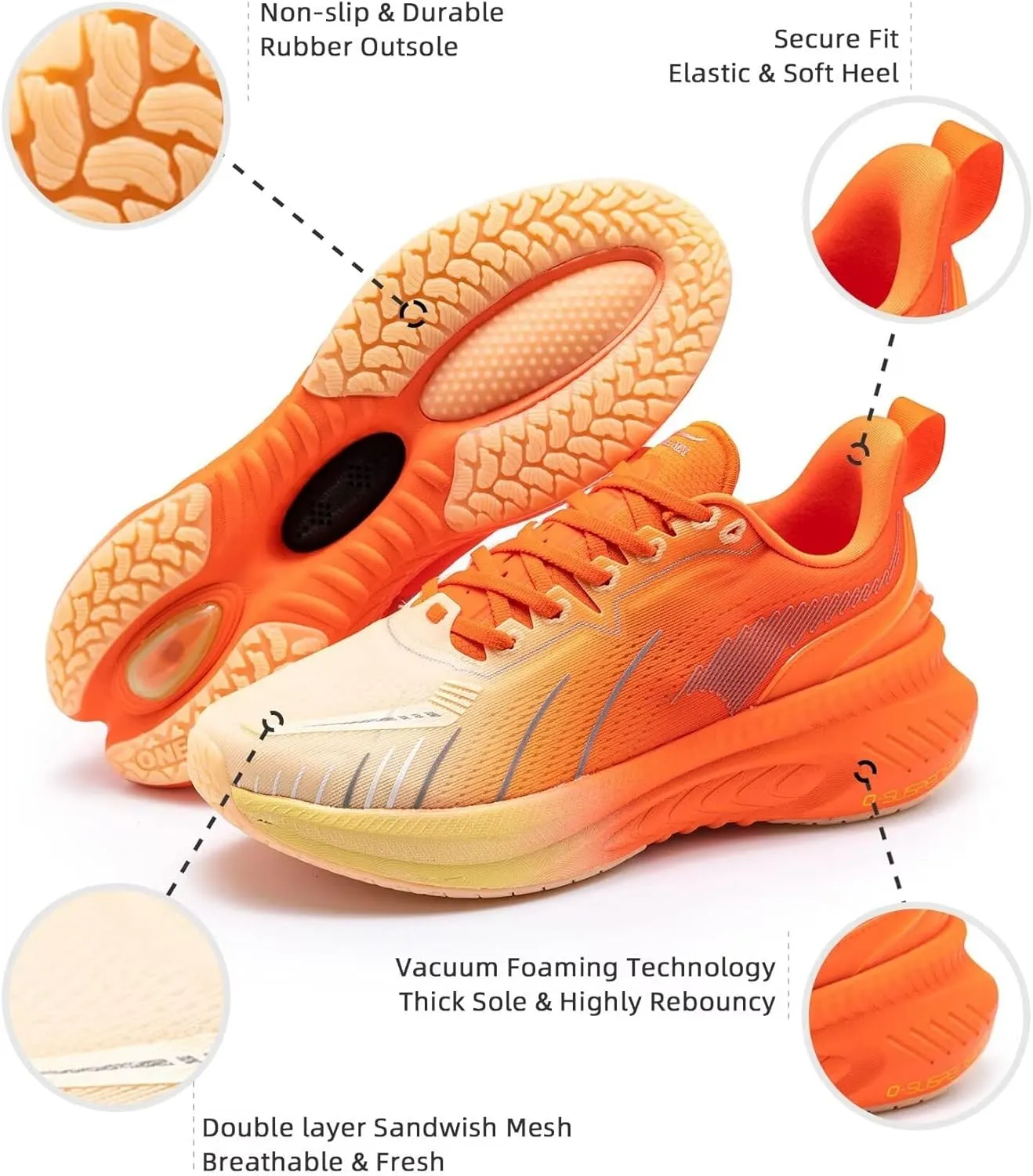 Men's Max Cushioned Walking Shoes with Air Cushion - Plantar Fasciitis Pain Relief