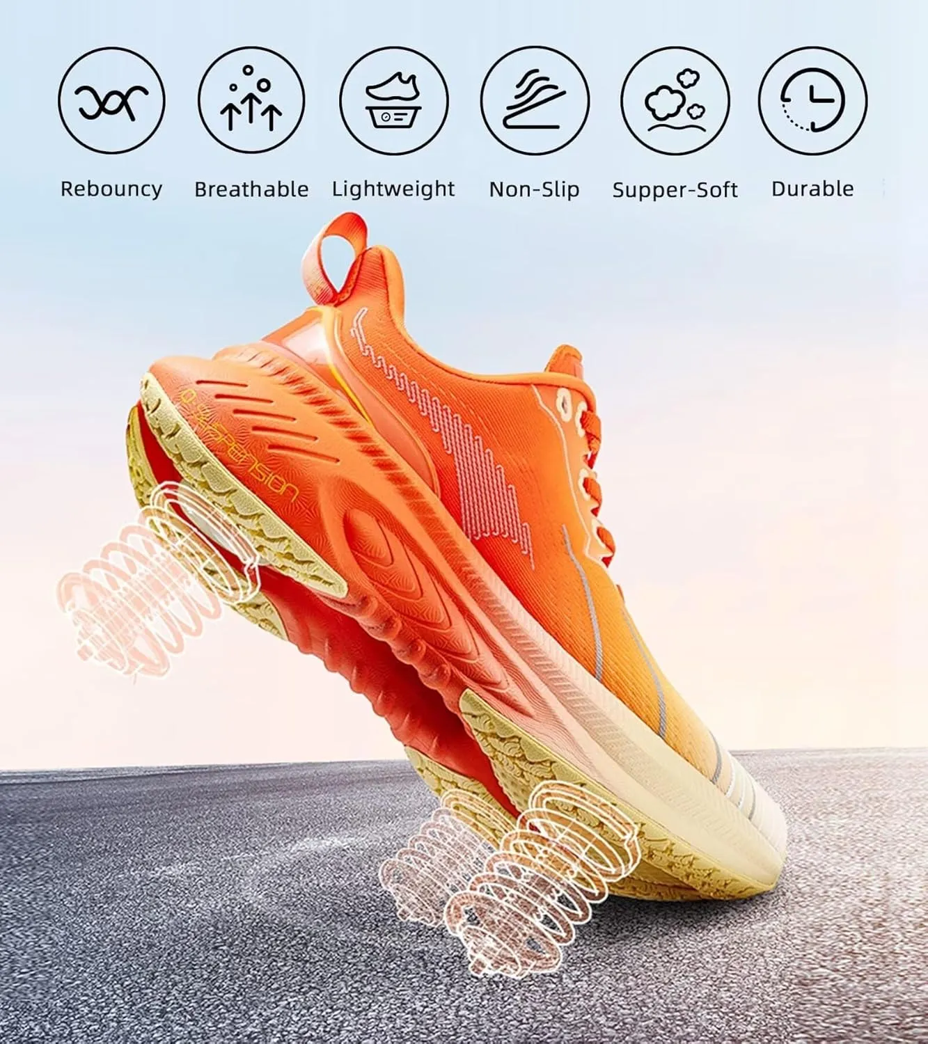 Men's Max Cushioned Walking Shoes with Air Cushion - Plantar Fasciitis Pain Relief