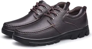 Men's Oxford Lace-up Dress Shoes Oversized Formal Modern Classic Business Casual Leather Shoes