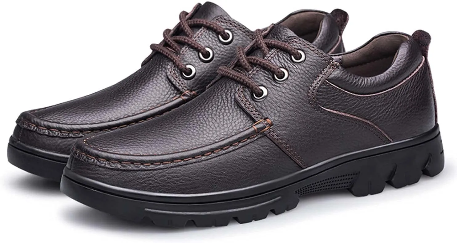 Men's Oxford Lace-up Dress Shoes Oversized Formal Modern Classic Business Casual Leather Shoes