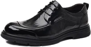 Men's Patent Leather Oxford Shoes Shiny Formal Men Dress Shoes Business Wedding Suit Tuxedo Shoes(10)