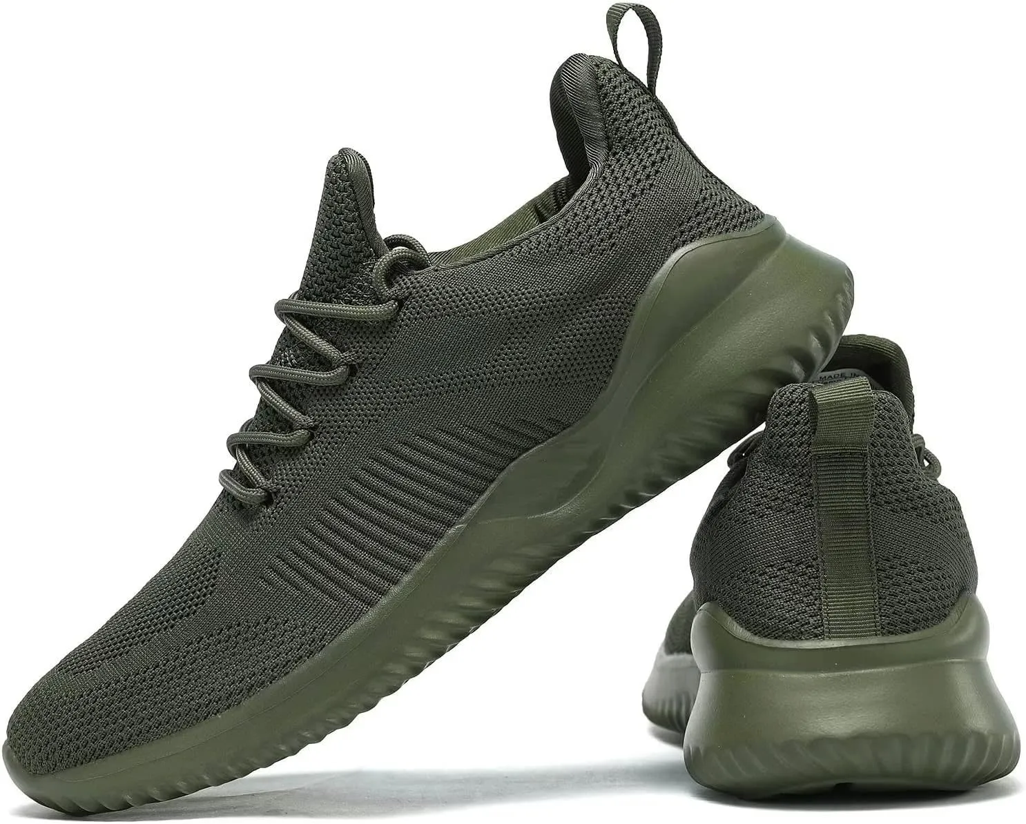 Mens Running Shoes Slip on Walking Tennis Sneakers Lightweight Breathable Mesh Workout Casual Sports Shoes Soft Sole
