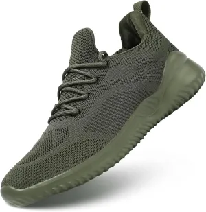 Mens Running Shoes Slip on Walking Tennis Sneakers Lightweight Breathable Mesh Workout Casual Sports Shoes Soft Sole