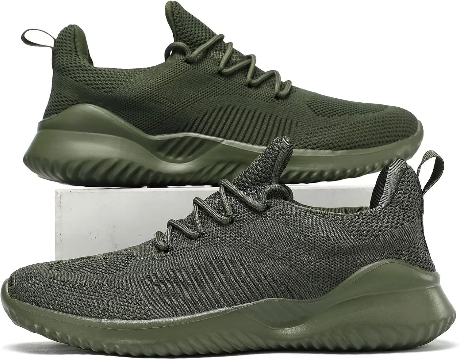 Mens Running Shoes Slip on Walking Tennis Sneakers Lightweight Breathable Mesh Workout Casual Sports Shoes Soft Sole