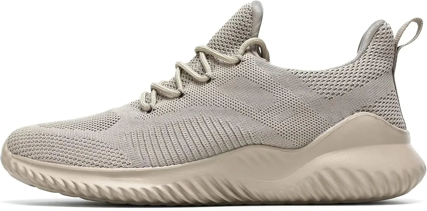 Mens Running Shoes Slip on Walking Tennis Sneakers Lightweight Breathable Mesh Workout Casual Sports Shoes Soft Sole
