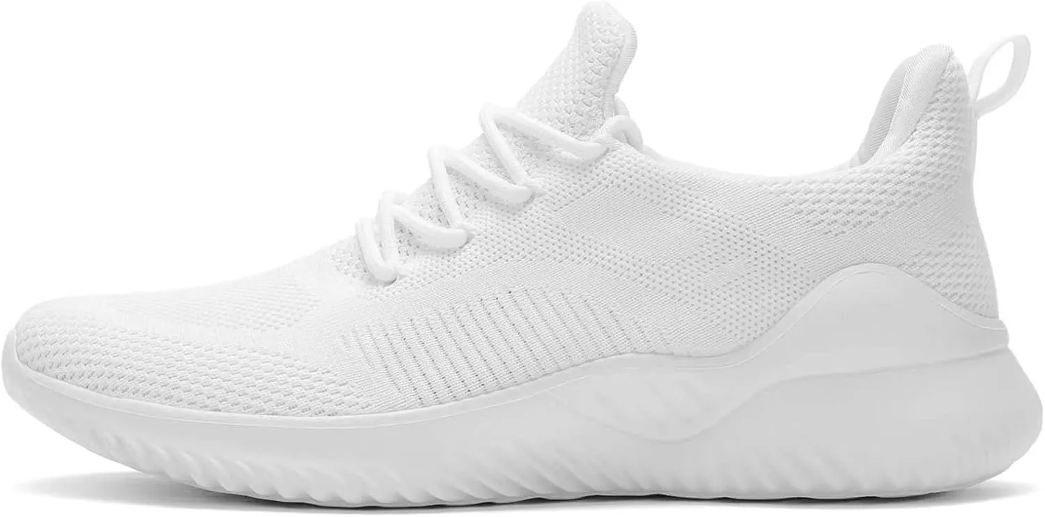 Mens Running Shoes Slip on Walking Tennis Sneakers Lightweight Breathable Mesh Workout Casual Sports Shoes Soft Sole