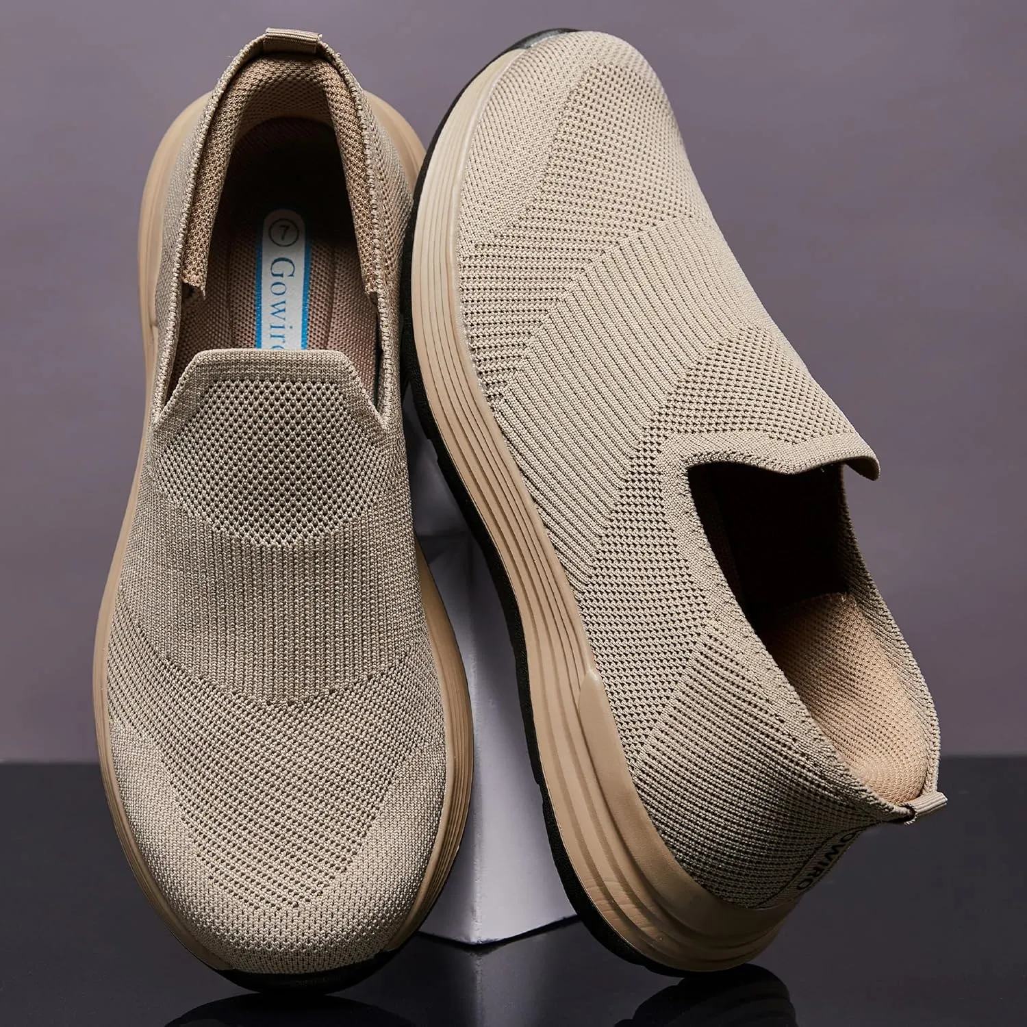 Men's Slip-On Loafers，Textile Materials，Comfort Flex Sole，Free and Convenient to wear Casual Walking Shoes