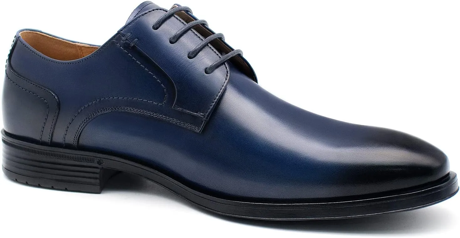 Men's Slip On Oxford Dress Shoes Embossing Design Classic Lace Up Formal Oxford Shoes Moda Italy Men's Prince Classic Modern Formal Oxford Wingtip Lace Up Dress Shoes for Business Wedding