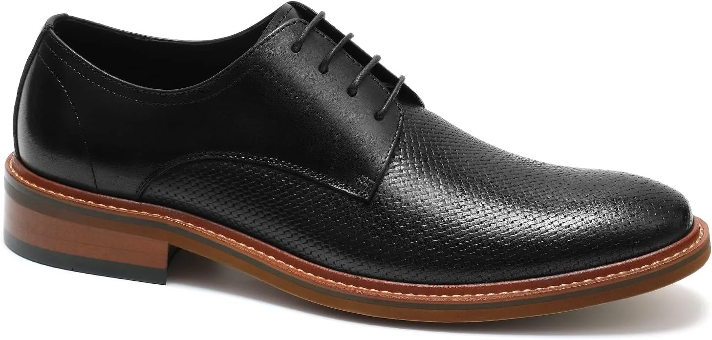 Men's Slip On Oxford Dress Shoes Embossing Design Classic Lace Up Formal Oxford Shoes Moda Italy Men's Prince Classic Modern Formal Oxford Wingtip Lace Up Dress Shoes for Business Wedding