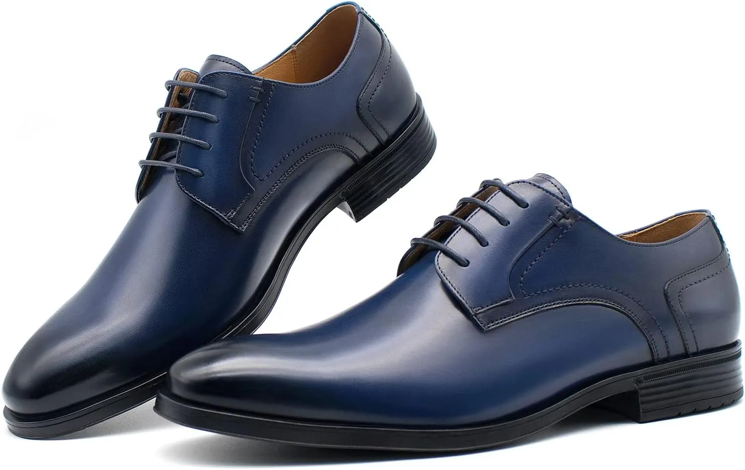 Men's Slip On Oxford Dress Shoes Embossing Design Classic Lace Up Formal Oxford Shoes Moda Italy Men's Prince Classic Modern Formal Oxford Wingtip Lace Up Dress Shoes for Business Wedding