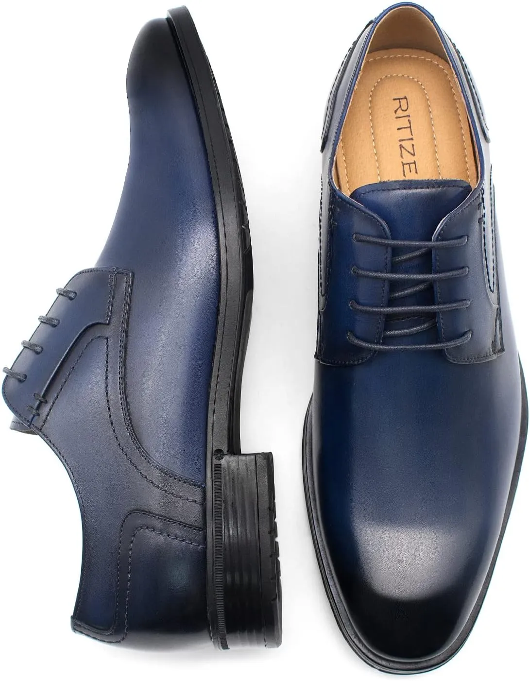 Men's Slip On Oxford Dress Shoes Embossing Design Classic Lace Up Formal Oxford Shoes Moda Italy Men's Prince Classic Modern Formal Oxford Wingtip Lace Up Dress Shoes for Business Wedding