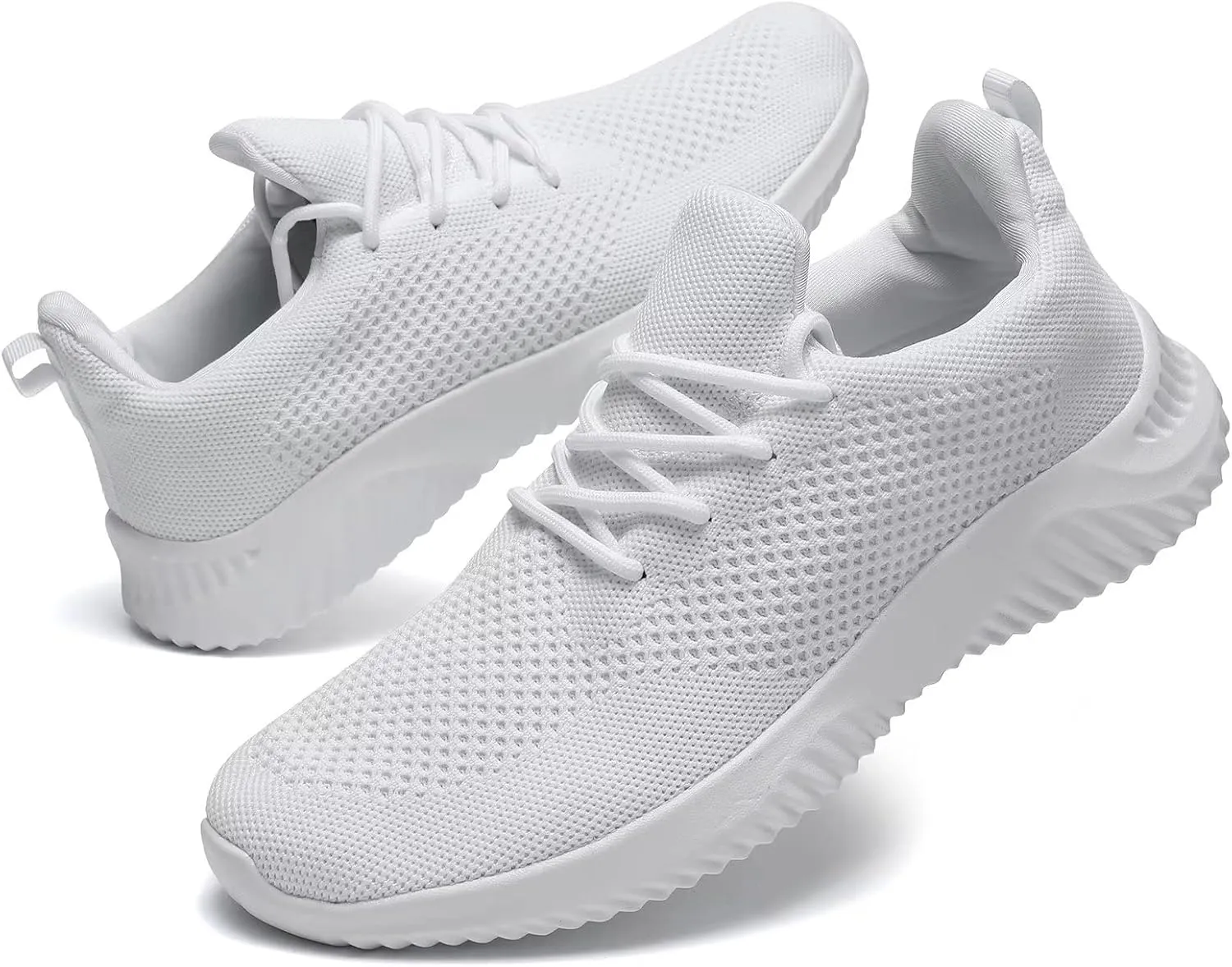 Mens Slip-on Tennis Shoes Walking Running Sneakers Lightweight Breathable Casual Soft Sole Mesh Work Gym Trainers