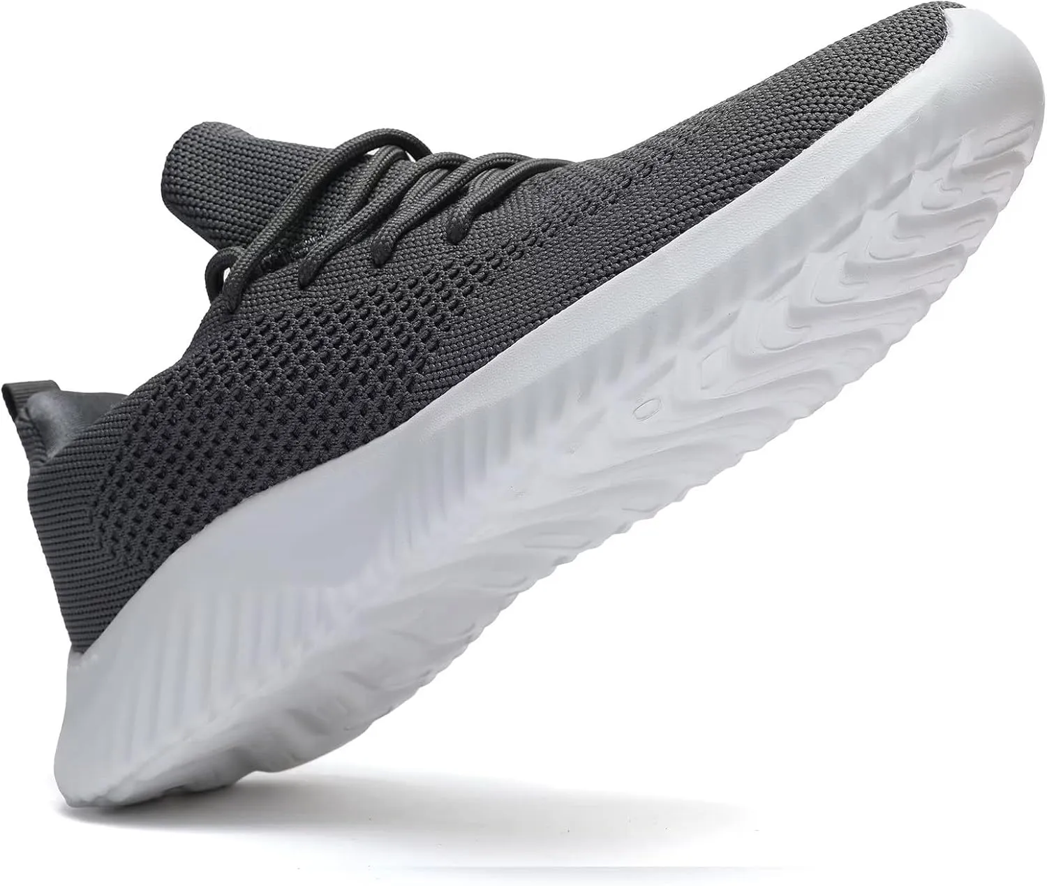 Mens Slip-on Tennis Shoes Walking Running Sneakers Lightweight Breathable Casual Soft Sole Mesh Work Gym Trainers