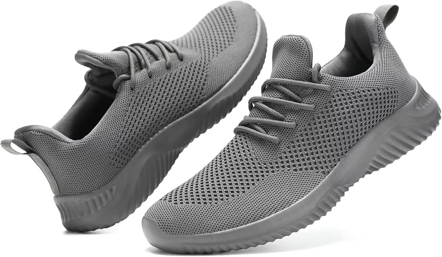 Mens Slip-on Tennis Shoes Walking Running Sneakers Lightweight Breathable Casual Soft Sole Mesh Work Gym Trainers