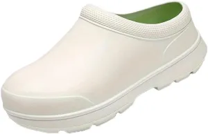 Men's Solid Closed Toe EVA Shoes - Oil Proof Non-Slip Slip On Chef Shoes for Kitchen, Hospital and More
